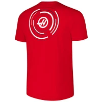 T-shirt rouge pour homme Haas F1 Team Dynamic Roundel