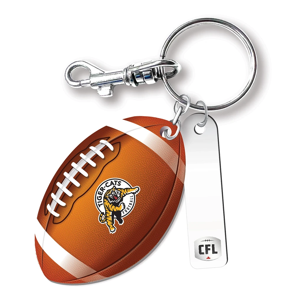  Hamilton Tiger-Cats Personalized Leather Football Keychain