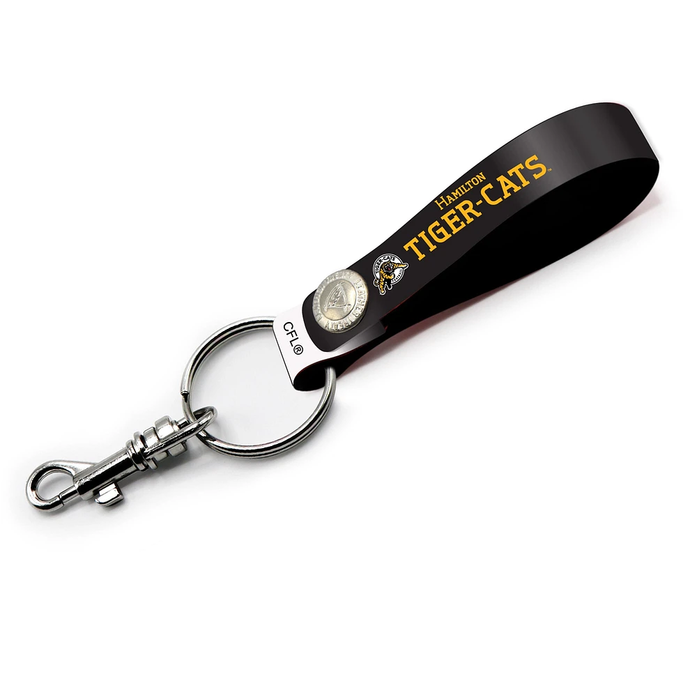 Hamilton Tiger-Cats Personalized Leather Loop Keychain