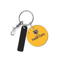 Hamilton Tiger-Cats Personalized Leather Round Keychain