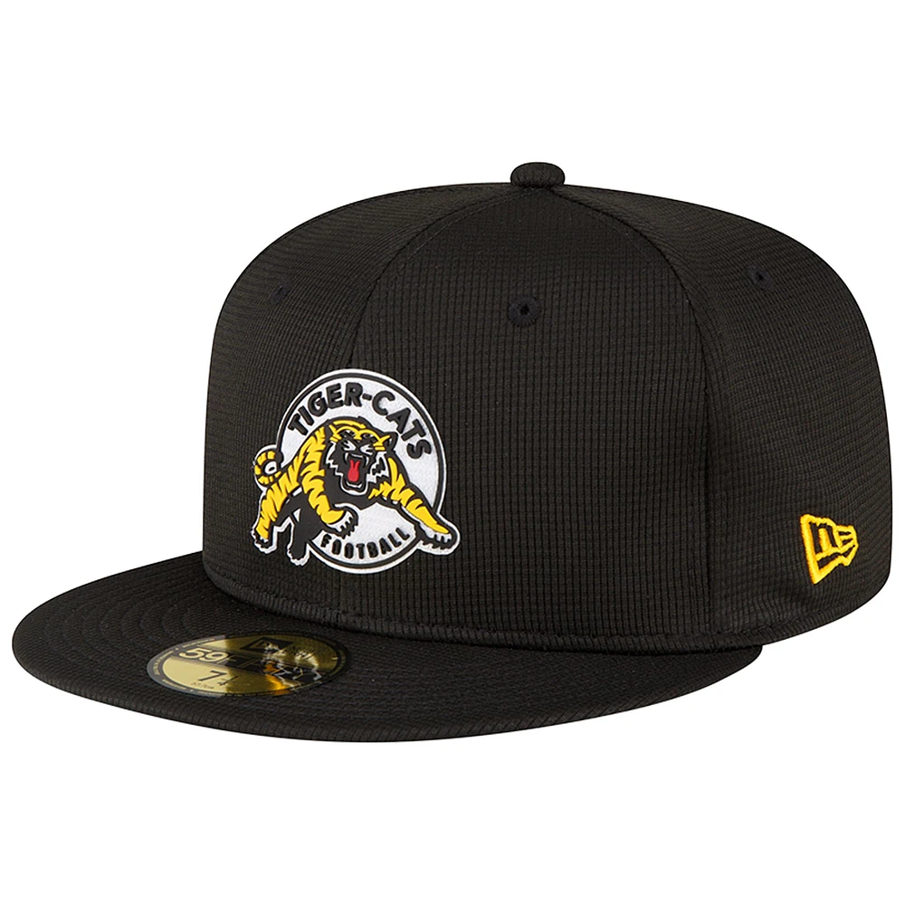 Men's New Era  Black Hamilton Tiger-Cats Sideline 59FIFTY Fitted Hat