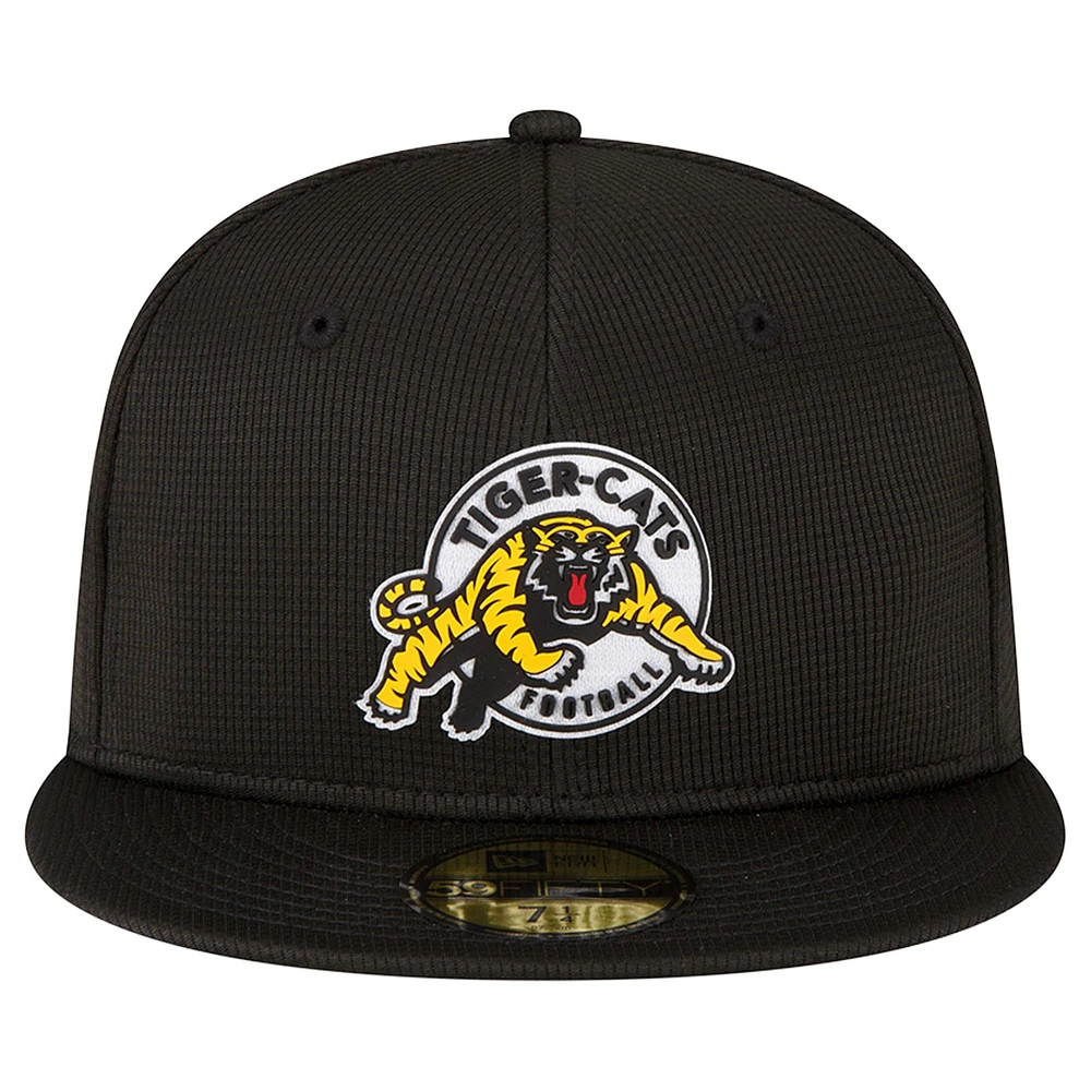 Men's New Era  Black Hamilton Tiger-Cats Sideline 59FIFTY Fitted Hat