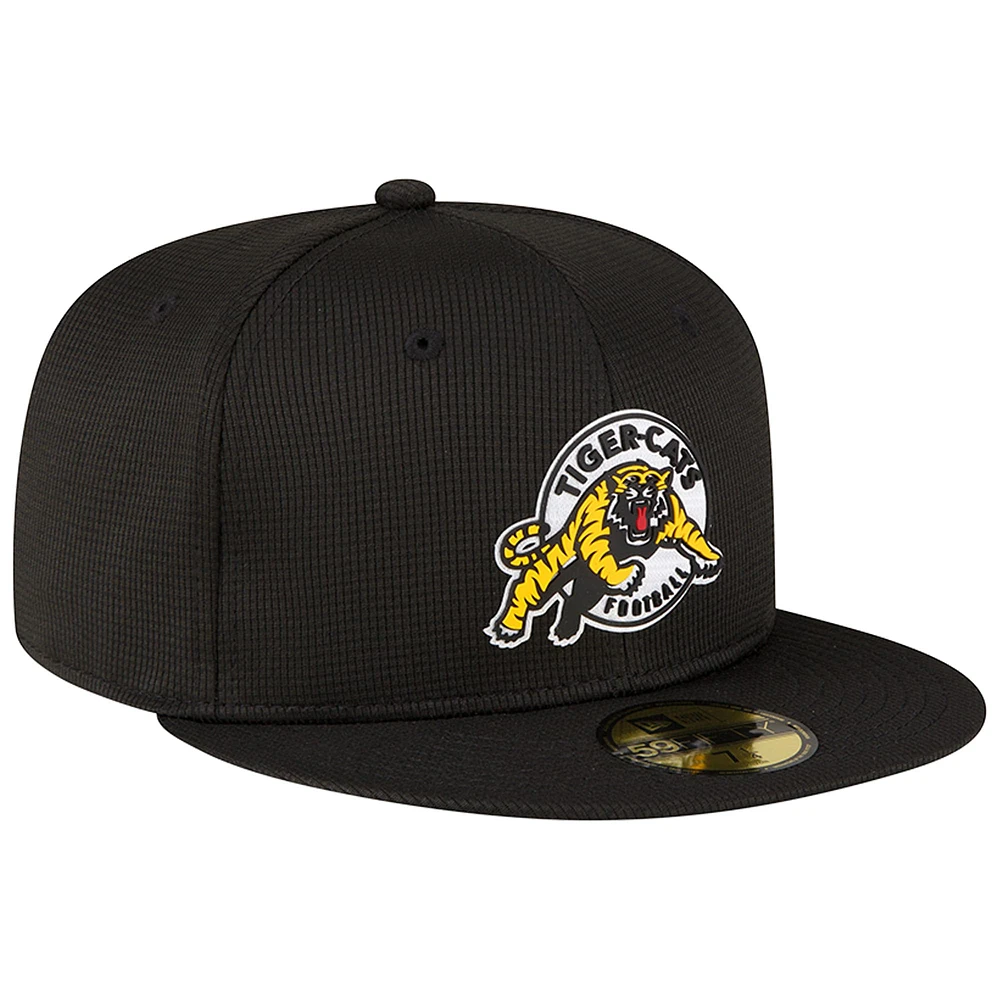 Men's New Era  Black Hamilton Tiger-Cats Sideline 59FIFTY Fitted Hat