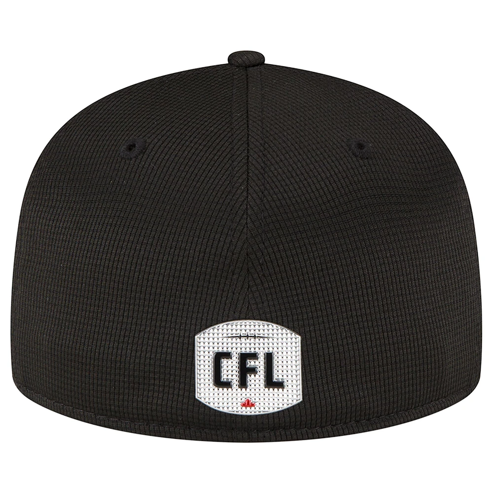 Men's New Era  Black Hamilton Tiger-Cats Sideline 59FIFTY Fitted Hat