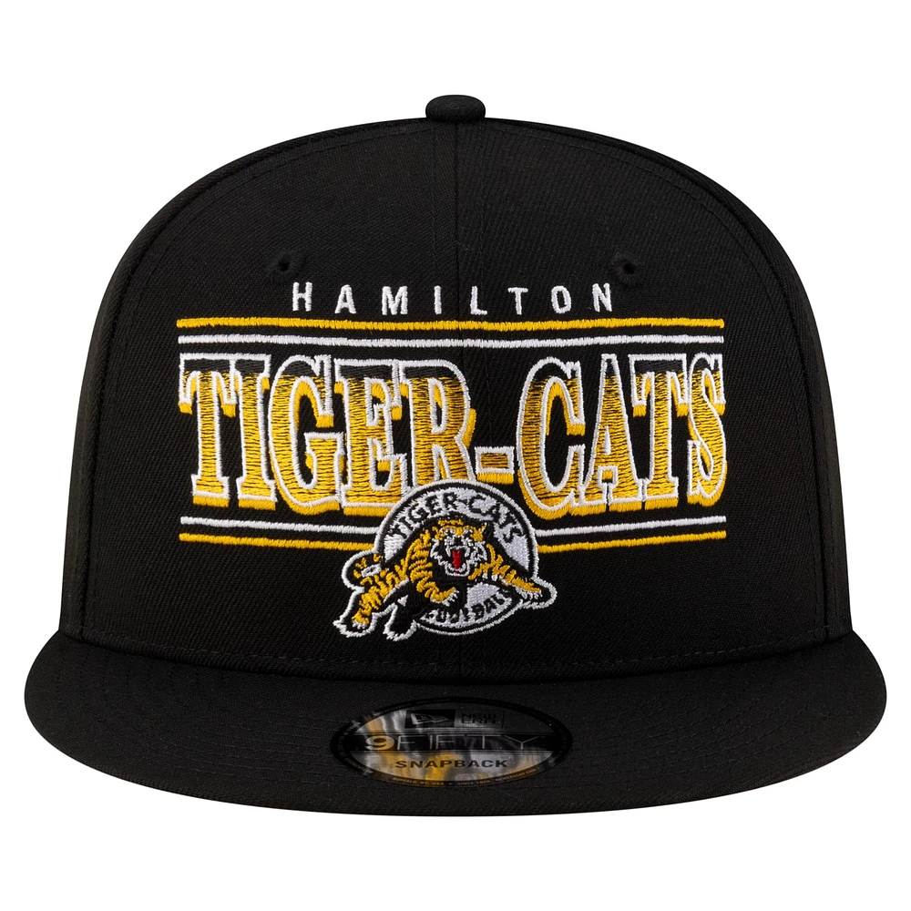 Men's New Era Black Hamilton Tiger-Cats Sideline 9FIFTY Snapback Hat