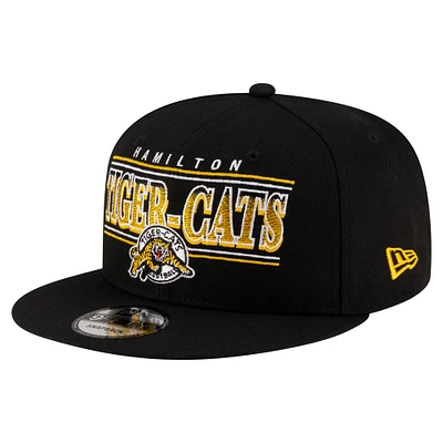 Men's New Era Black Hamilton Tiger-Cats Sideline 9FIFTY Snapback Hat