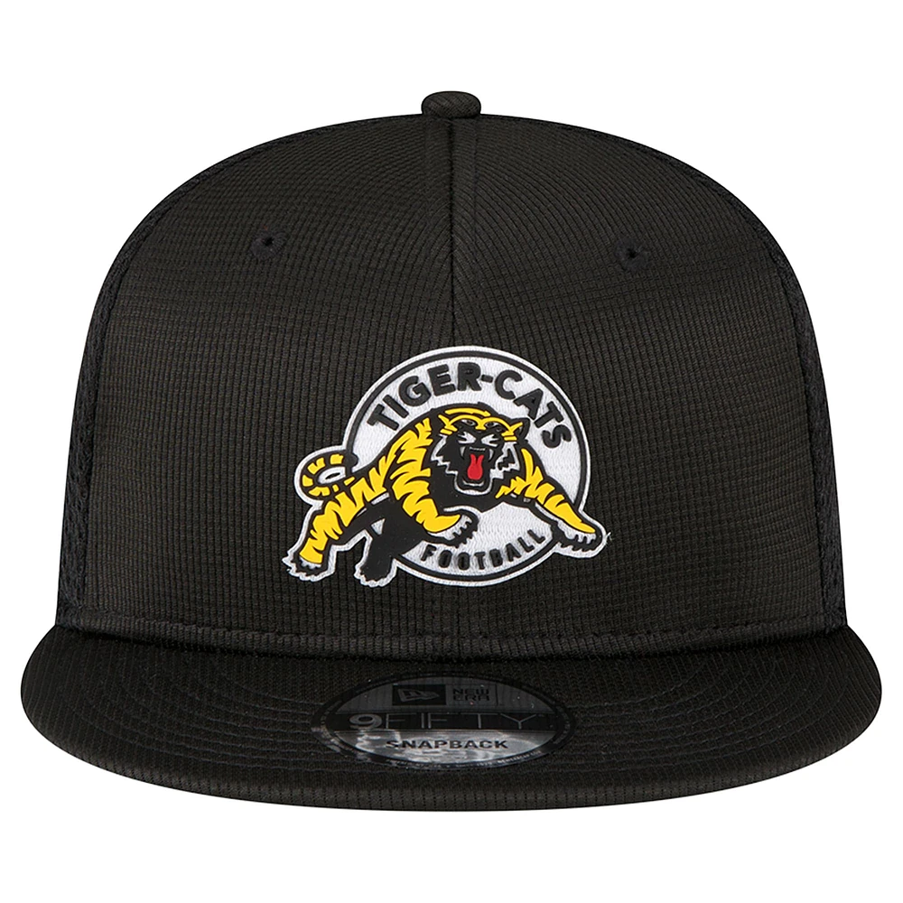 Men's New Era  Black Hamilton Tiger-Cats Sideline 9FIFTY Snapback Hat