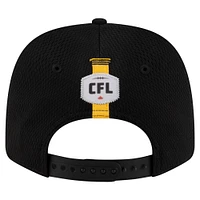 Casquette extensible noire Hamilton Tiger-Cats Sideline 9SEVENTY pour homme de New Era