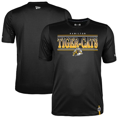 Men's New Era Black Hamilton Tiger-Cats Sideline Performance T-Shirt