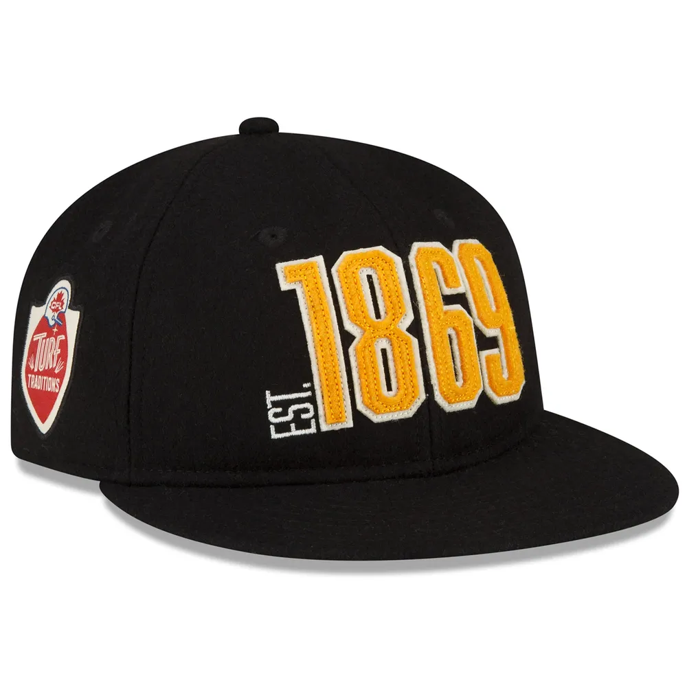 Casquette Hamilton Tiger-Cats Turf Traditions pour homme New Era noire - 9FIFTY Established Snapback Hat