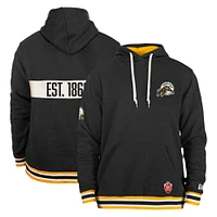 Men's New Era Black Hamilton Tiger-Cats Turf Traditions Pullover Hoodie