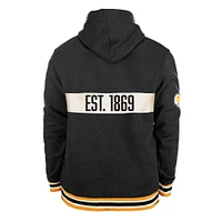 Men's New Era Black Hamilton Tiger-Cats Turf Traditions Pullover Hoodie