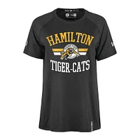 Women's New Era Black Hamilton Tiger-Cats Sideline Circuit Raglan Performance T-Shirt