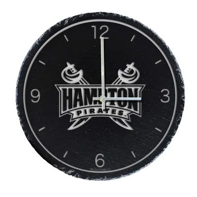 Hampton Pirates 12'' Slate Clock - Gray