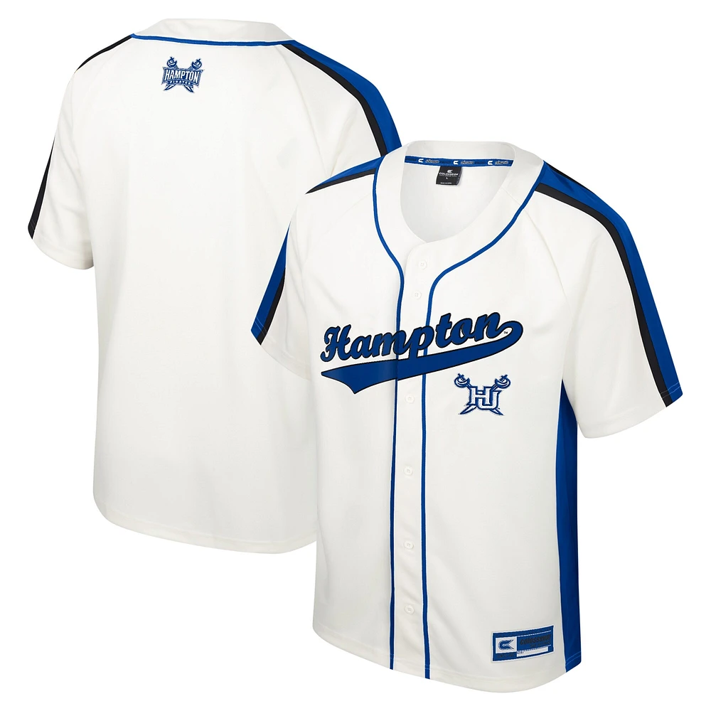 Maillot de baseball boutonné Ruth des Hampton Pirates Colosseum crème pour hommes