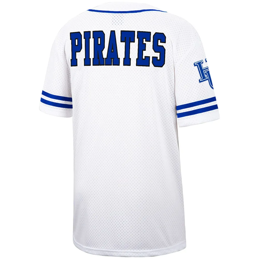 Men's Colosseum White Hampton Pirates Free Spirited Mesh Button-Up Baseball  Jersey