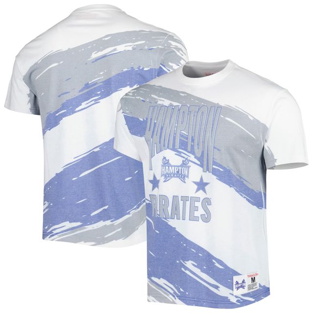 T-shirt blanc sublimé au pinceau des Pirates Hamptons Mitchell & Ness pour homme