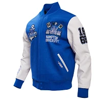 Veste universitaire à bouton-pression Pro Standard Royal Hampton Pirates Homecoming pour hommes