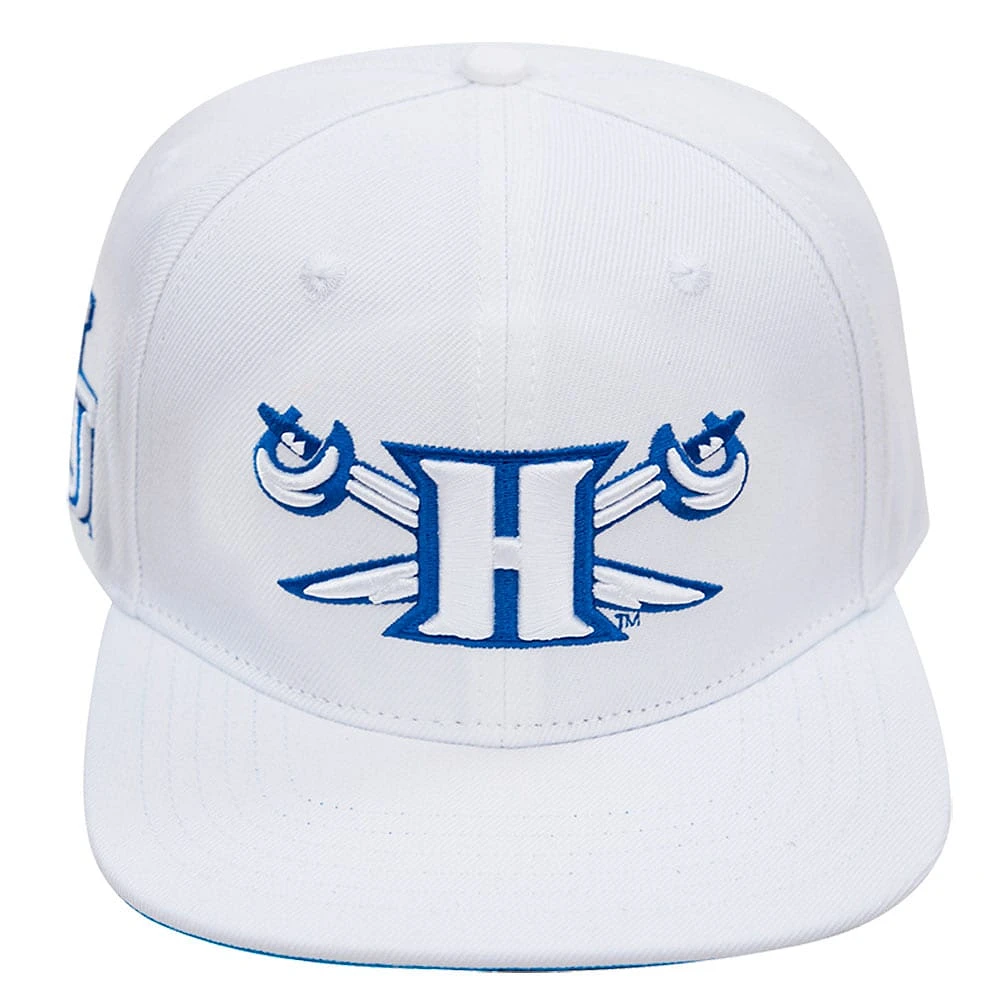 Men's Pro Standard White Hampton Pirates Wordmark Wool Snapback Hat