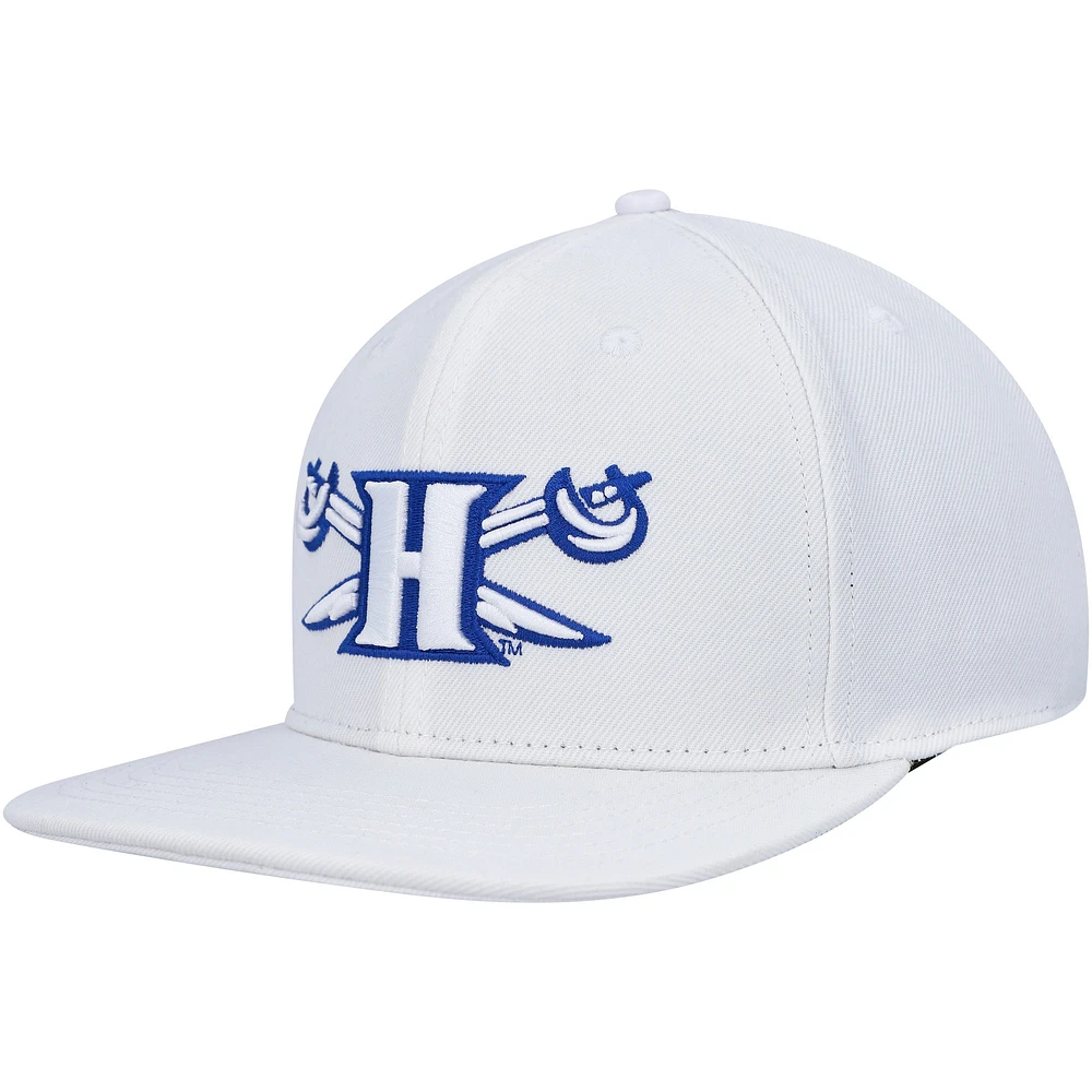 Men's Pro Standard White Hampton Pirates Wordmark Wool Snapback Hat