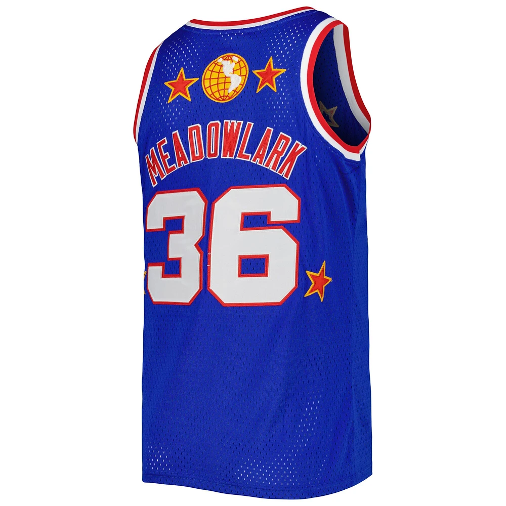 Men's Rings & Crwns Meadowlark Lemon Royal Harlem Globetrotters Swingman Jersey