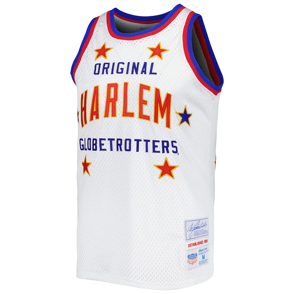 Men's Rings & Crwns Meadowlark Lemon White Harlem Globetrotters Swingman Jersey