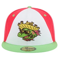 Men's New Era White/Light Green Harrisburg Senators Copa de la Diversión 59FIFTY Fitted Hat