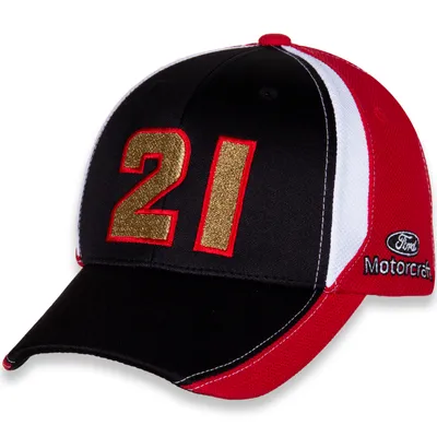 Harrison Burton Checkered Flag Motorcraft Number Performance Adjustable Hat - Black/Red