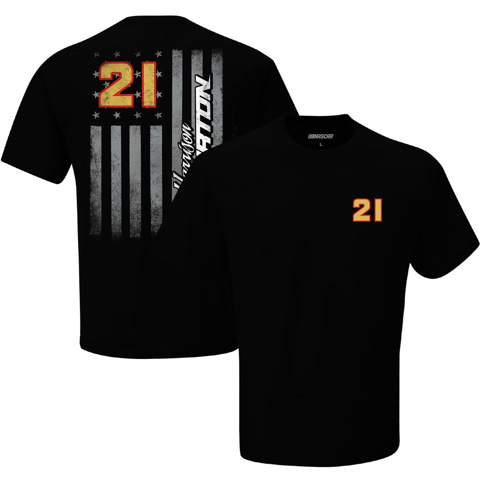 Men's Checkered Flag Black Harrison Burton Exclusive Tonal T-Shirt