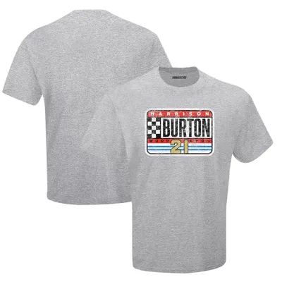 Harrison Burton Checkered Flag Vintage T-Shirt - Gray