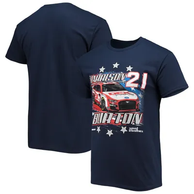 Harrison Burton Checkered Flag Stars & Stripes T-Shirt - Navy