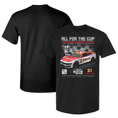 Men's Checkered Flag Sports Black Harrison Burton 2024 NASCAR Cup Series Playoffs Motorcraft T-Shirt