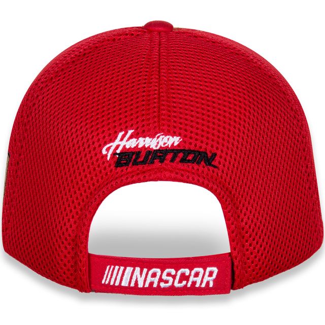 Drapeau à damiers blanc/rouge Harrison Burton Motorcraft Element Mesh Casquette réglable pour homme