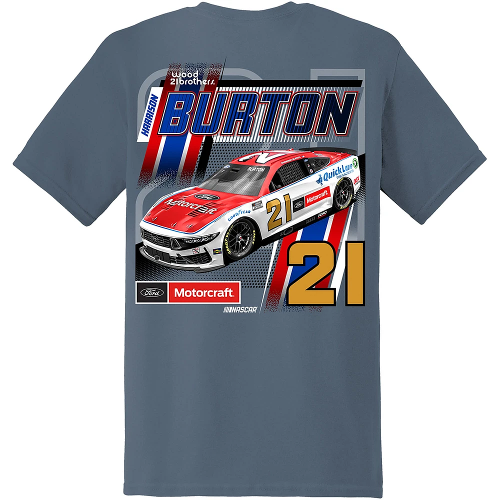 T-shirt gris chiné pour hommes Harrison Burton Motorcraft Car