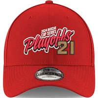 Men's New Era Scarlet Harrison Burton 2024 NASCAR Cup Series Playoffs 9FORTY Adjustable Hat