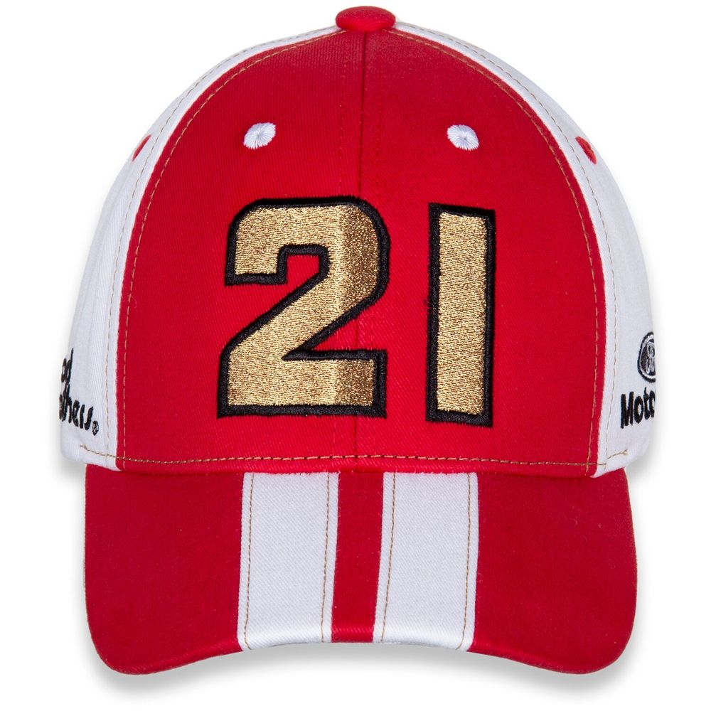 Youth Checkered Flag Red/White Harrison Burton Motorcraft Big Number Adjustable Hat