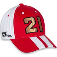 Youth Checkered Flag Red/White Harrison Burton Motorcraft Big Number Adjustable Hat