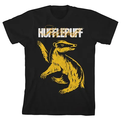 Harry Potter BIOWORLD Youth Hufflepuff T-Shirt - Black