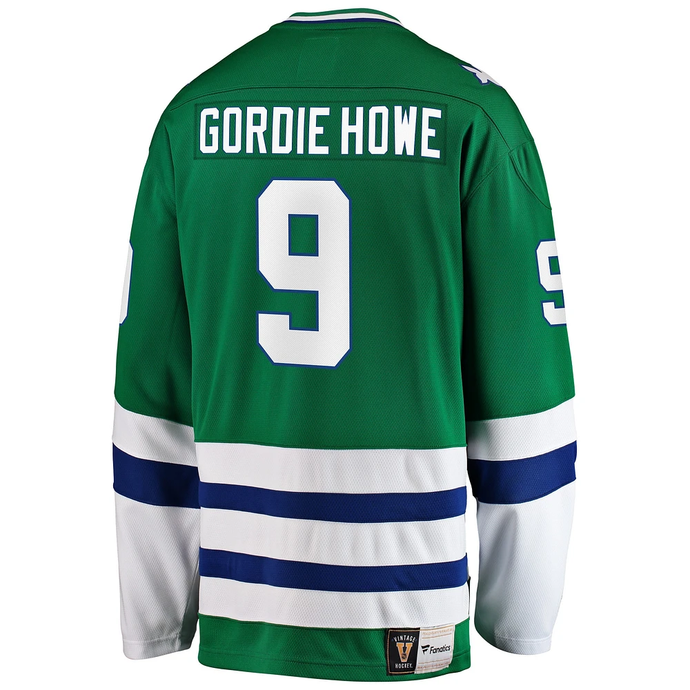 Men's Fanatics Gordie Howe Green Hartford Whalers Premier Breakaway Retired - Player Jersey