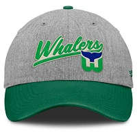 Men's Fanatics Gray/Green Hartford Whalers Rebound Adjustable Hat