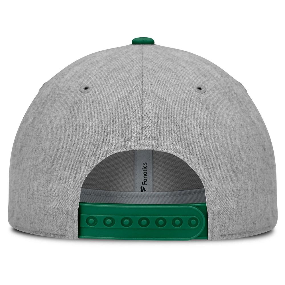 Men's Fanatics Gray/Green Hartford Whalers Rebound Adjustable Hat