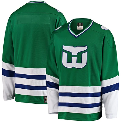 Fanatics pour hommes de marque verte Hartford Whalers Premier Breakaway Heritage - Maillot vierge