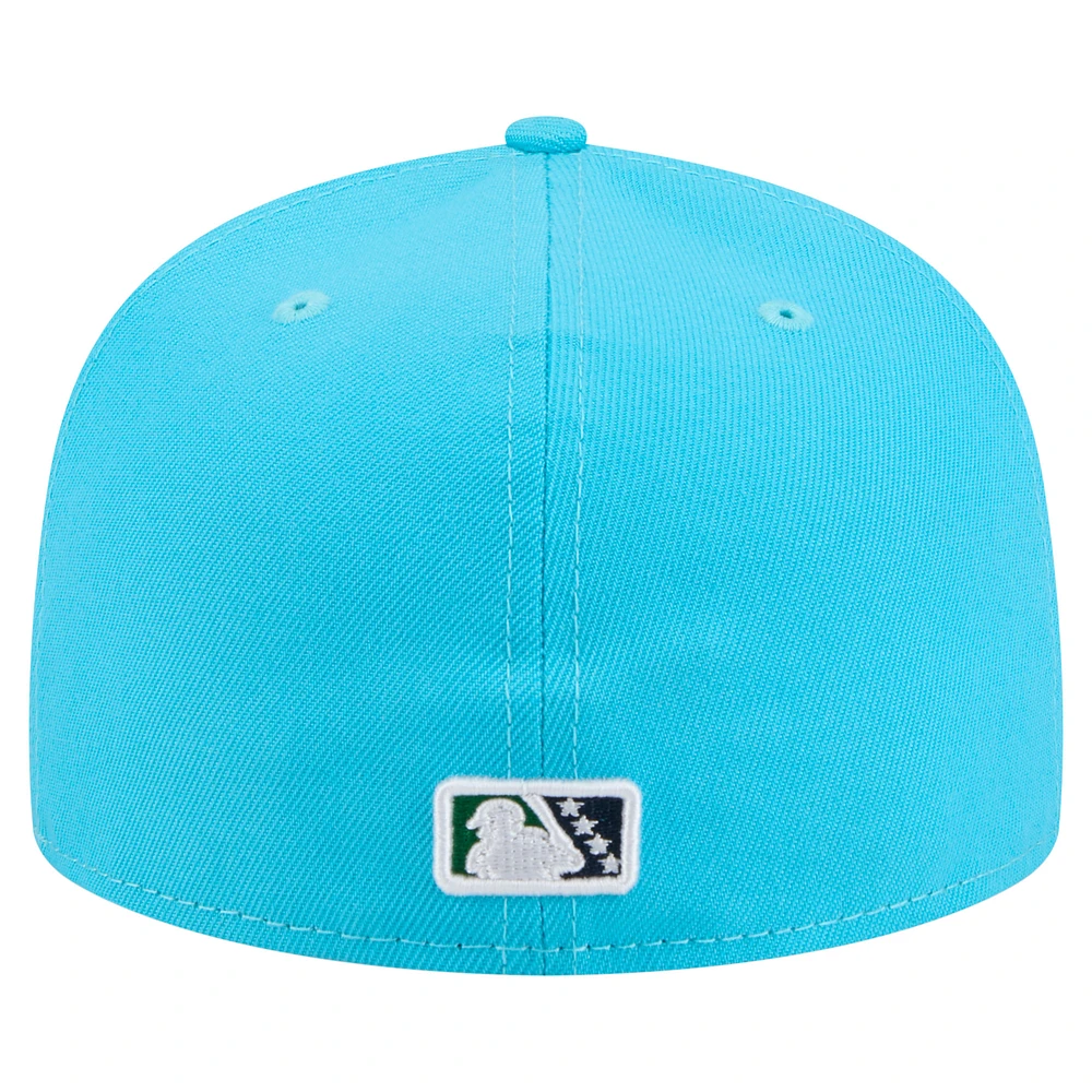 Casquette ajustée New Era Hartford Yard Goats Copa de la Diversión 59FIFTY bleu clair/marine pour hommes