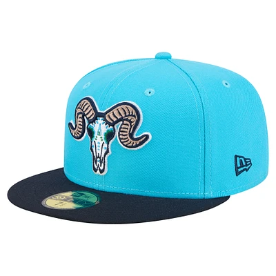 Casquette ajustée New Era Hartford Yard Goats Copa de la Diversión 59FIFTY bleu clair/marine pour hommes