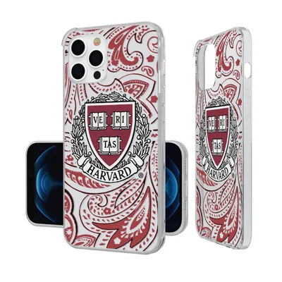 Harvard Crimson iPhone Paisley Design Clear Case