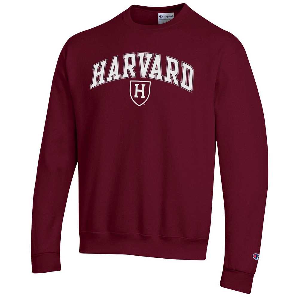 Men's Champion  Crimson Harvard Arch Over Logo Pullover Sweatshirt