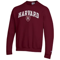 Men's Champion  Crimson Harvard Arch Over Logo Pullover Sweatshirt