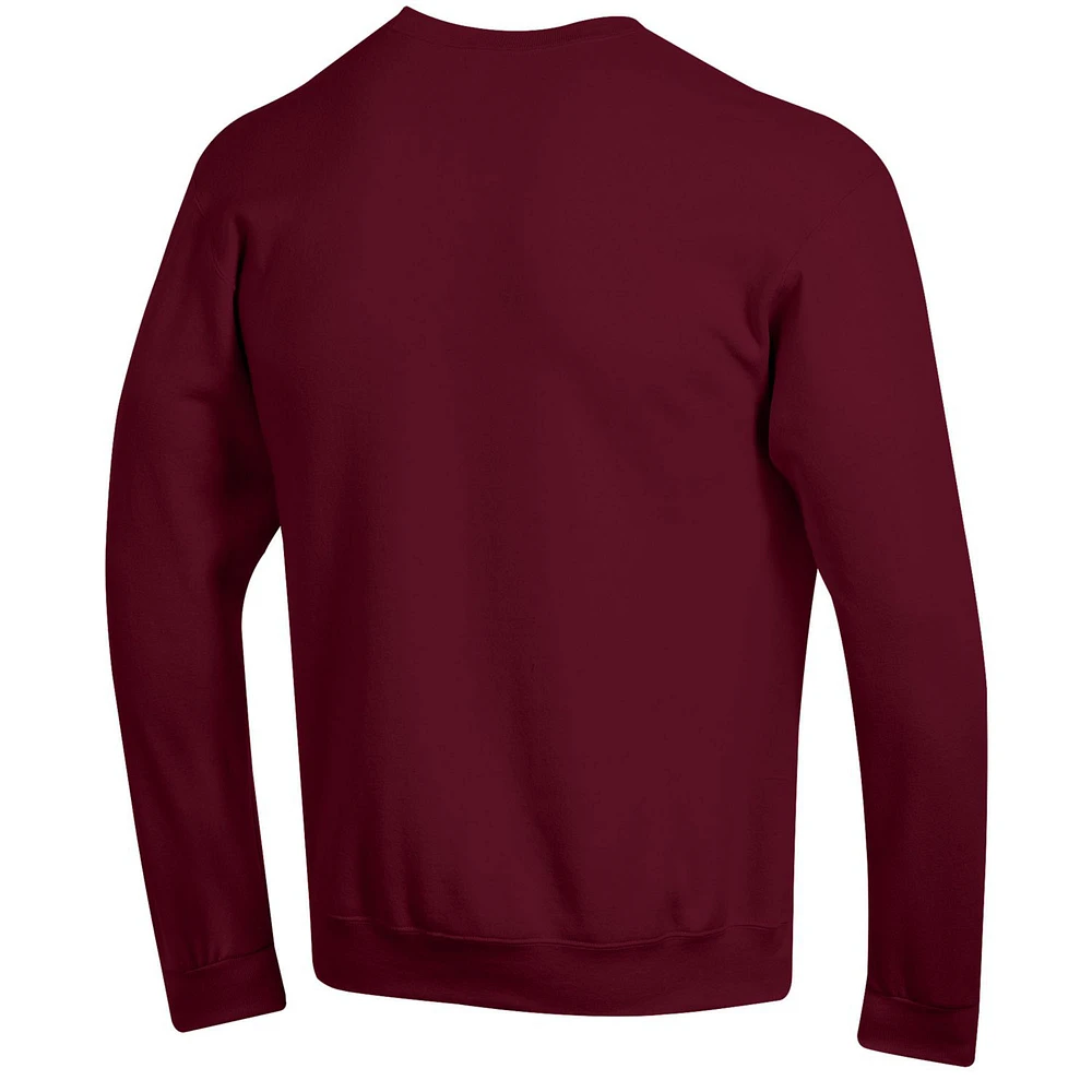 Men's Champion  Crimson Harvard Arch Over Logo Pullover Sweatshirt
