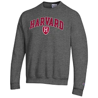 Sweat-shirt à enfiler avec logo Arch Over Champion Heather Charcoal Harvard Crimson pour homme