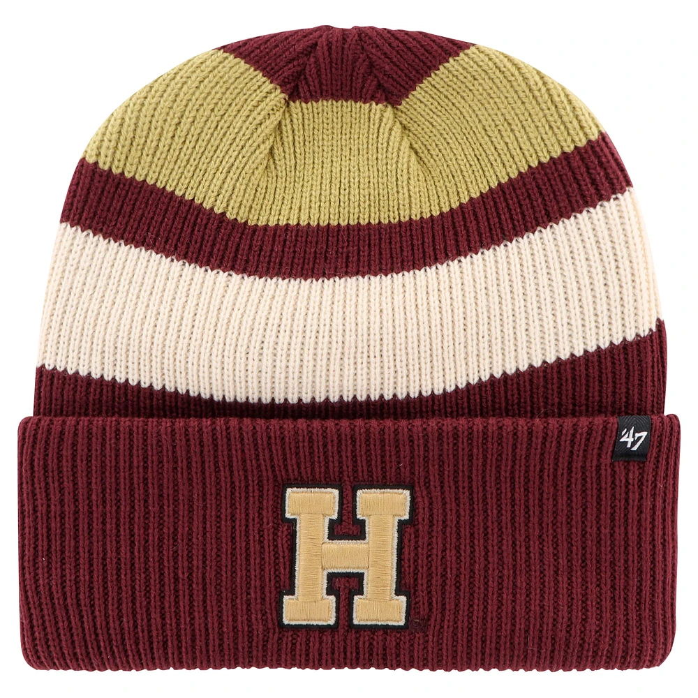 Bonnet en tricot à revers Harvard Crimson Clubhouse Jennings '47 pour homme